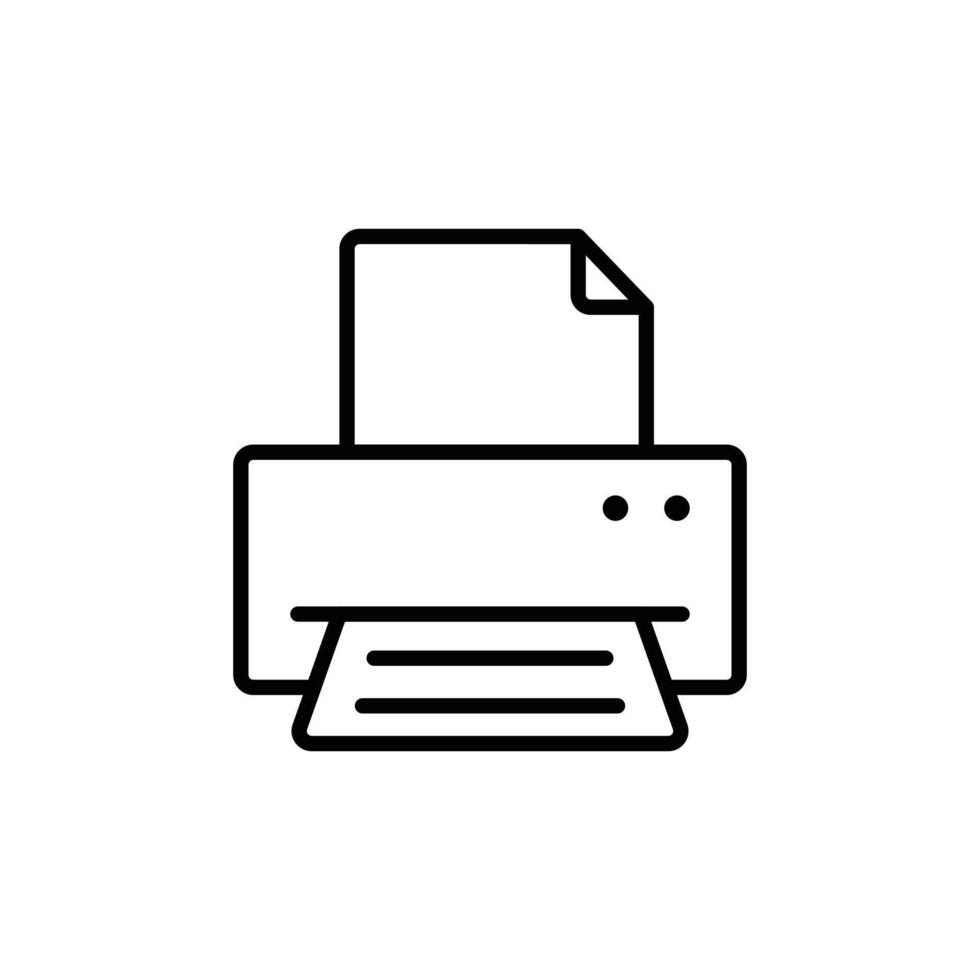 Print Document Icon Ideal for Printing and Office Tasks vector