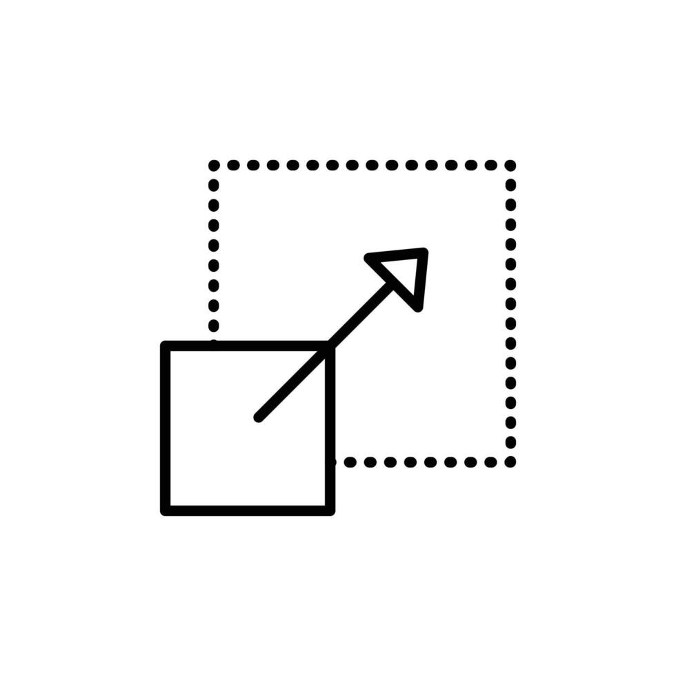 Resize Icon Set Adjustment Illustrations for Design and Technology vector