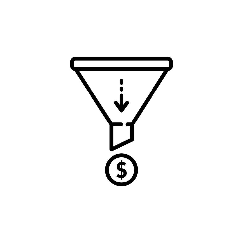 Sales Funnel Icon for Marketing Strategies vector