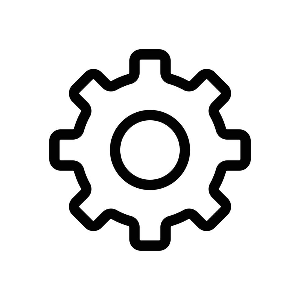 Settings Gear Icon Ideal for System Configuration and Preferences vector