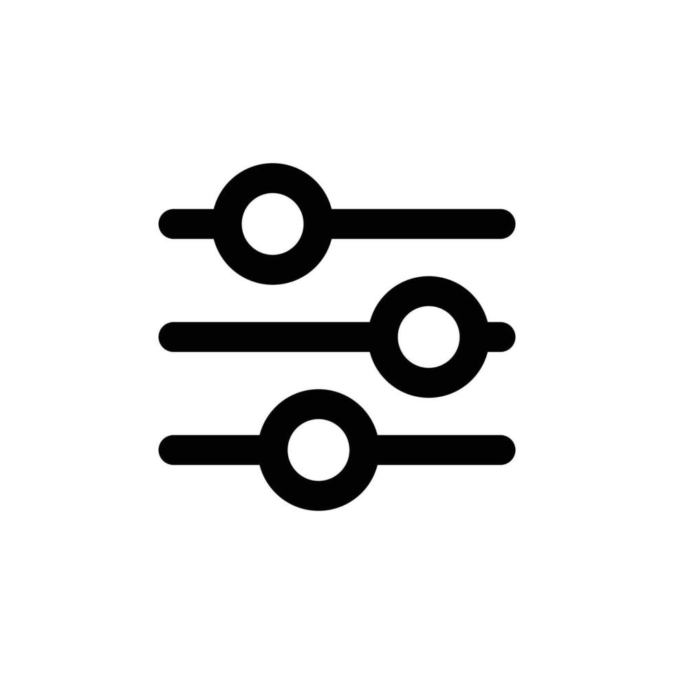 Settings Sliders Icon Perfect for Customization and Controls vector