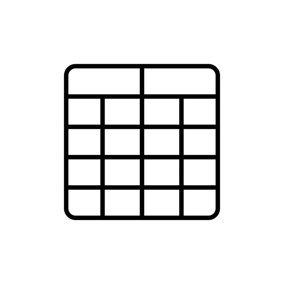 Table Layout Icon Set Data Organization Illustrations for Business and Design vector