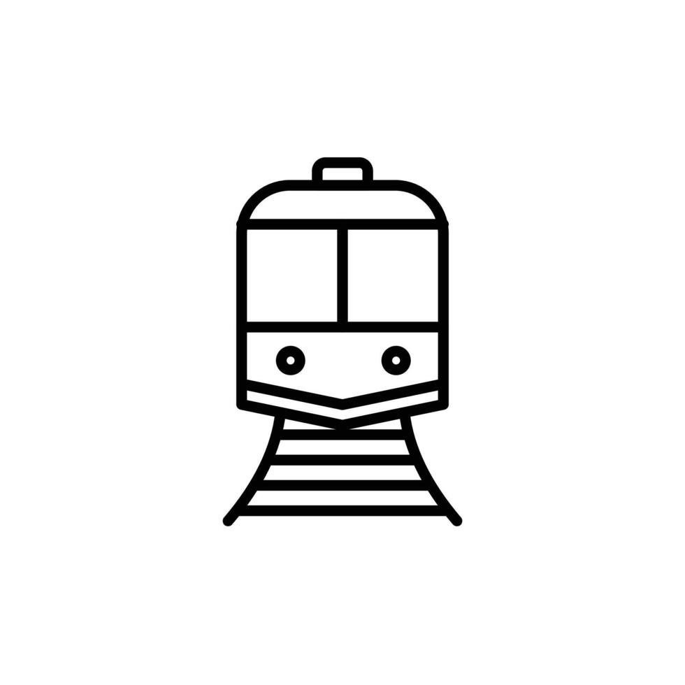 Train Icon for Public Transportation and Travel Apps vector