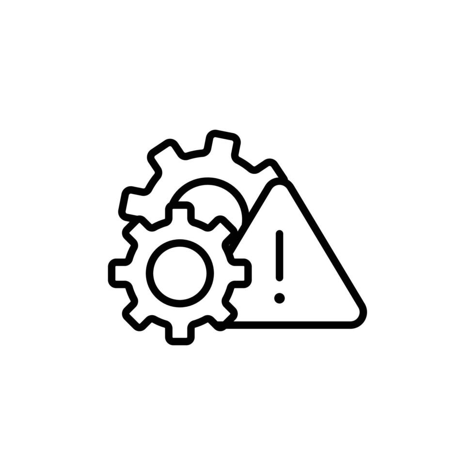 System Technical Warning Icon for IT Alerts and Security Notifications vector