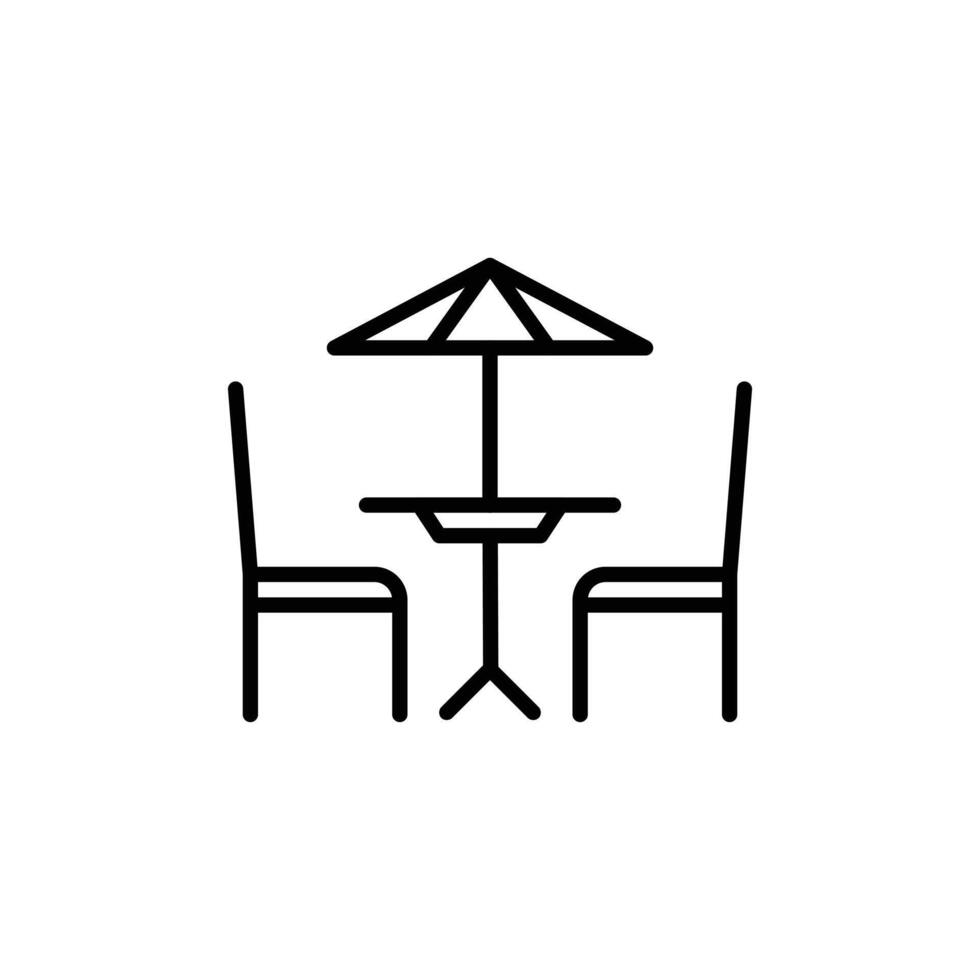 Terrace Icon Set Outdoor Space Illustrations for Architecture and Home Projects vector