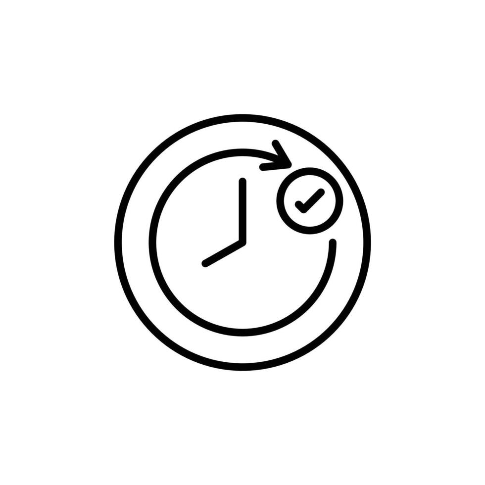 Time Check Icon for Accurate Timekeeping vector
