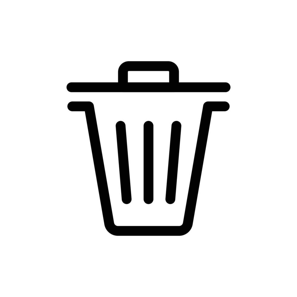Trash Bin Icon Perfect for Waste Management and Deletion vector