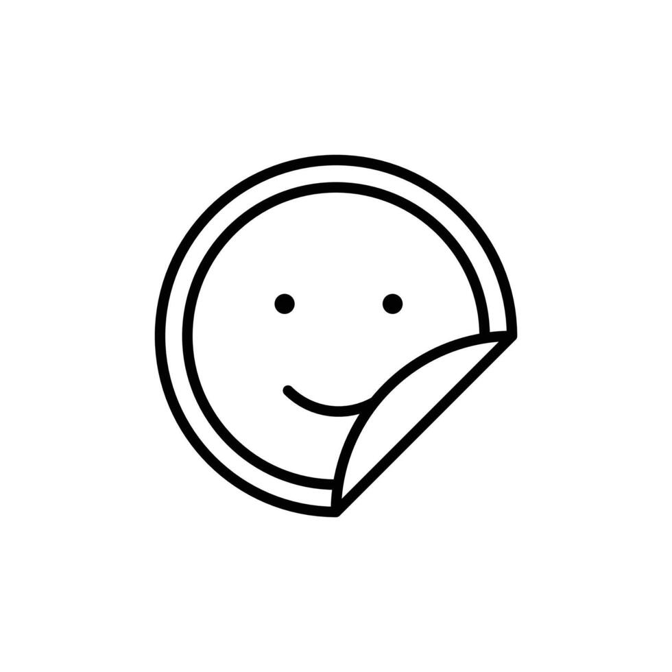 Custom Sticker Icon for Digital Messaging and Social Media Platforms vector