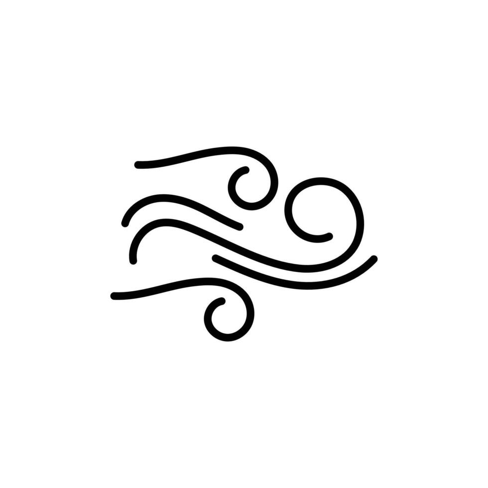 Wind Icon for Renewable Energy and Weather Apps vector