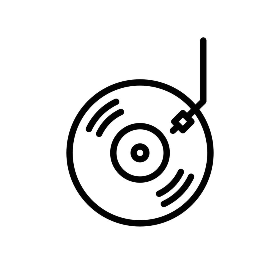 Vinyl Record Icon Ideal for Music and Retro Designs vector