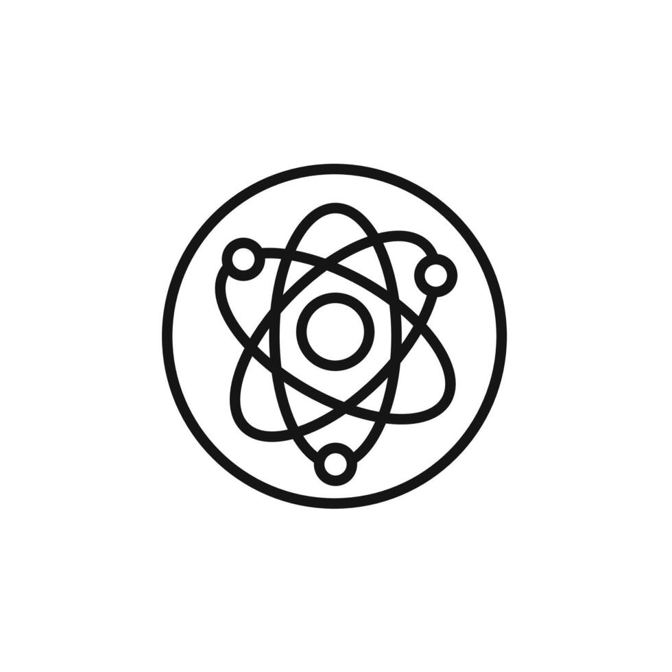 Atom scientific icon set collection for web vector