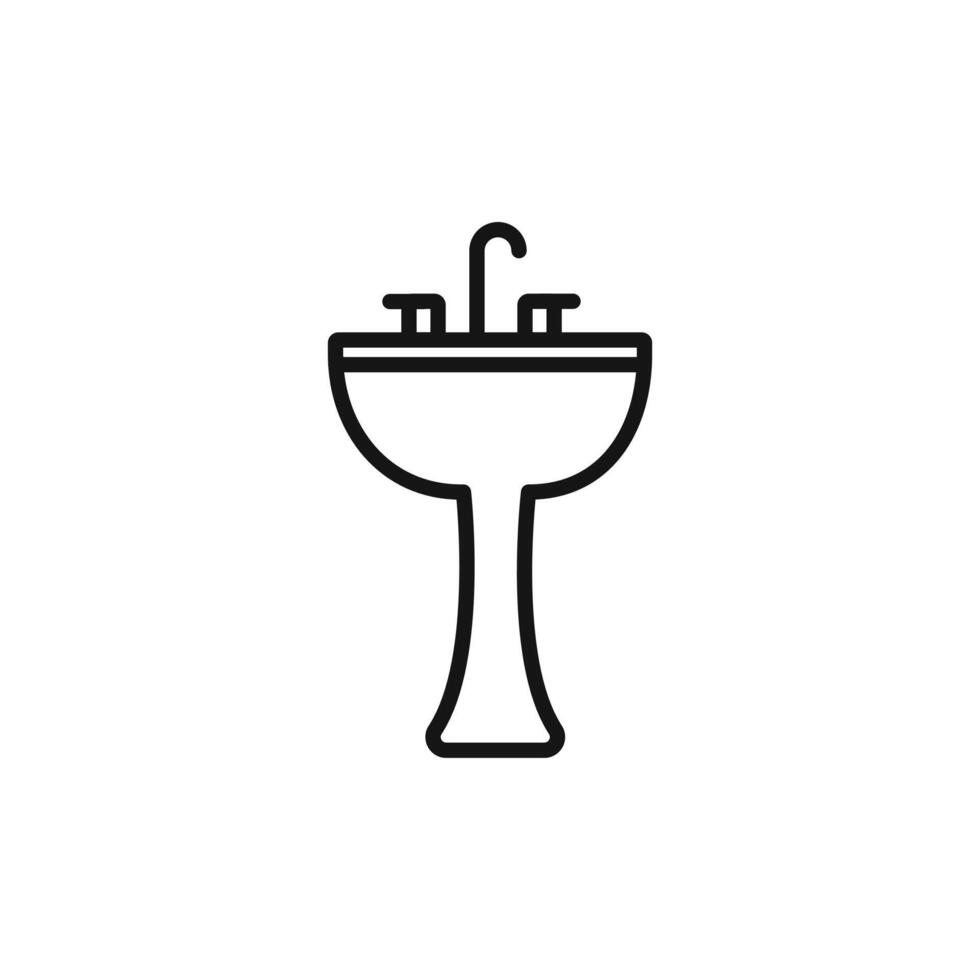 Bathroom sink icon set collection for web vector