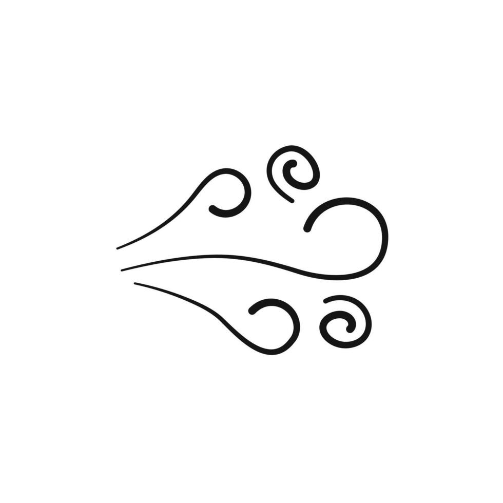 Blowing wind icon set collection for web vector