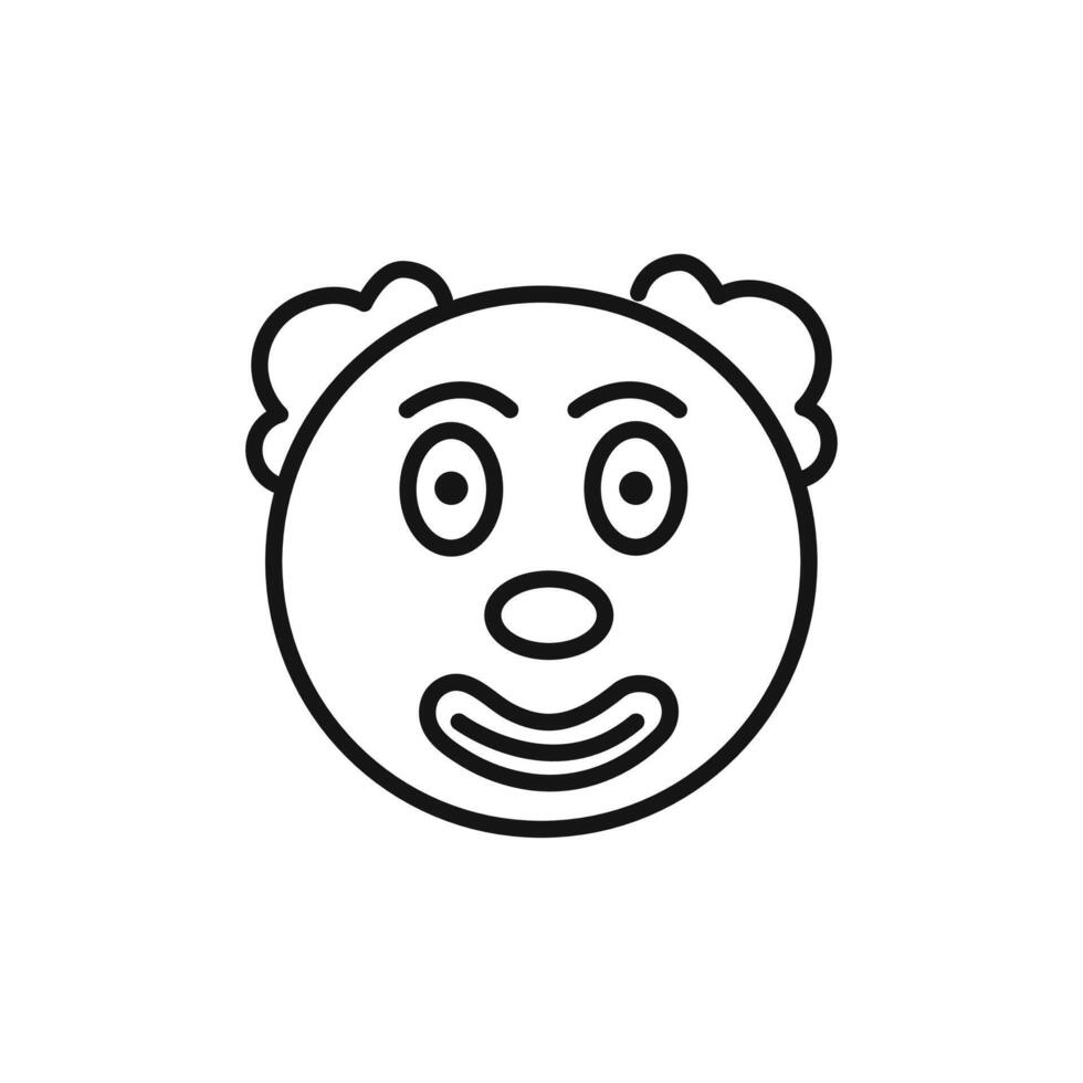 Clown head icon set collection for web vector