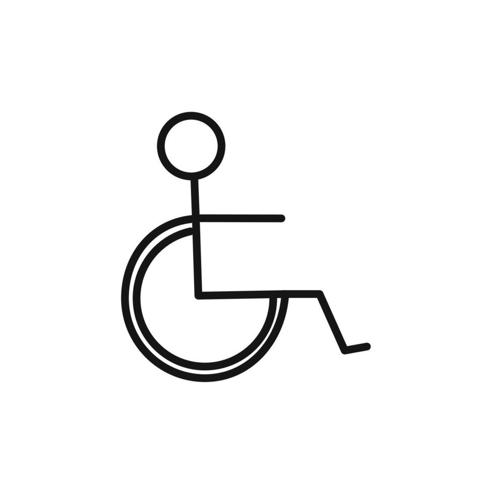 Disability Wheel Chair Icon set collection for web vector