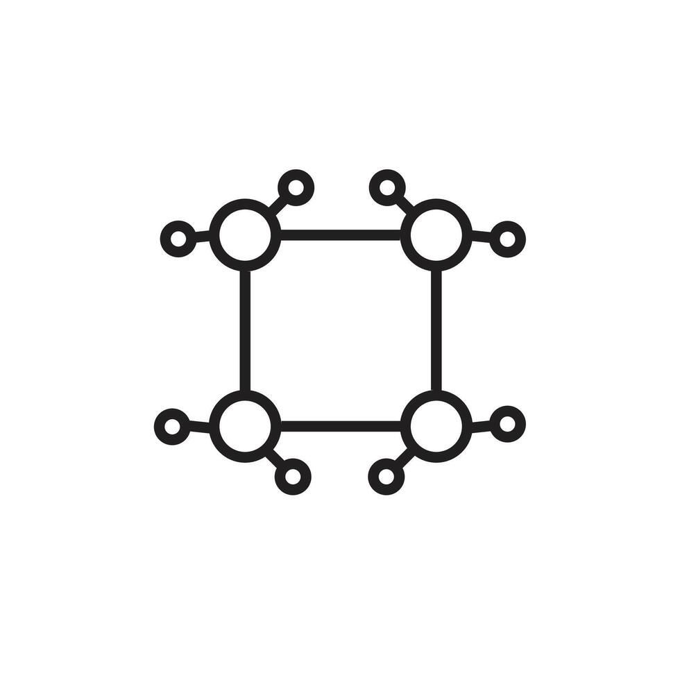 Cyclobutane molecular formula icon set collection for web vector