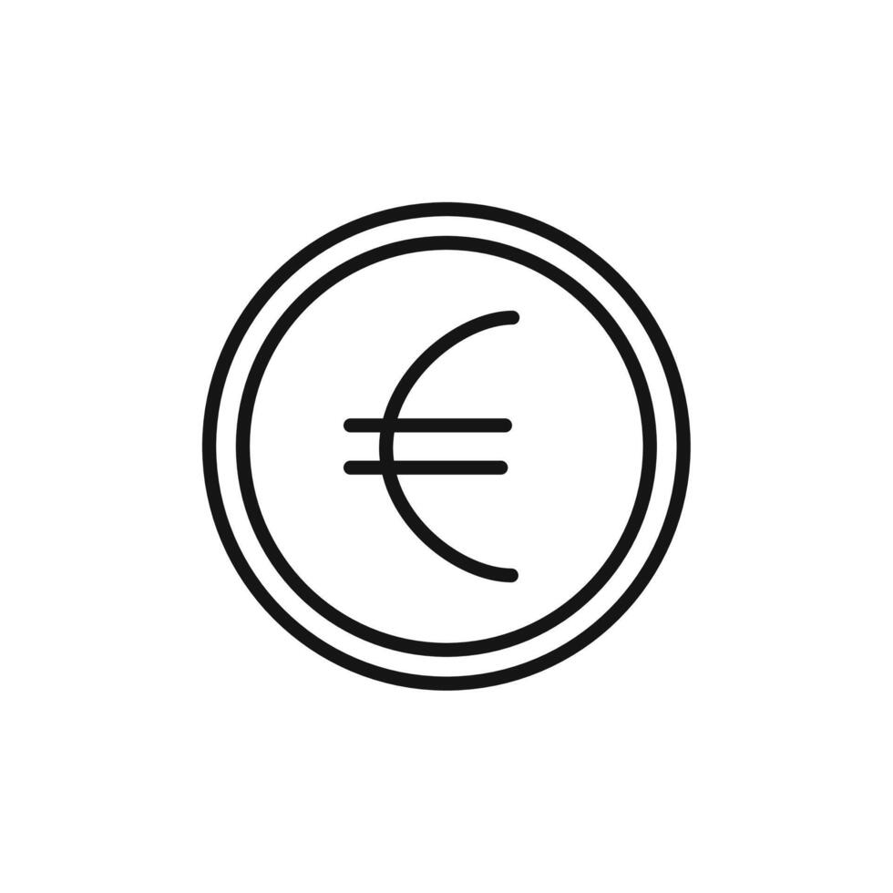euro sign icon set collection for web vector