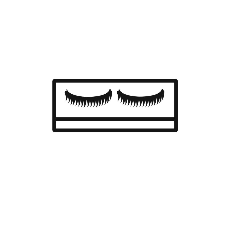 False eyelashes icon set collection for web vector