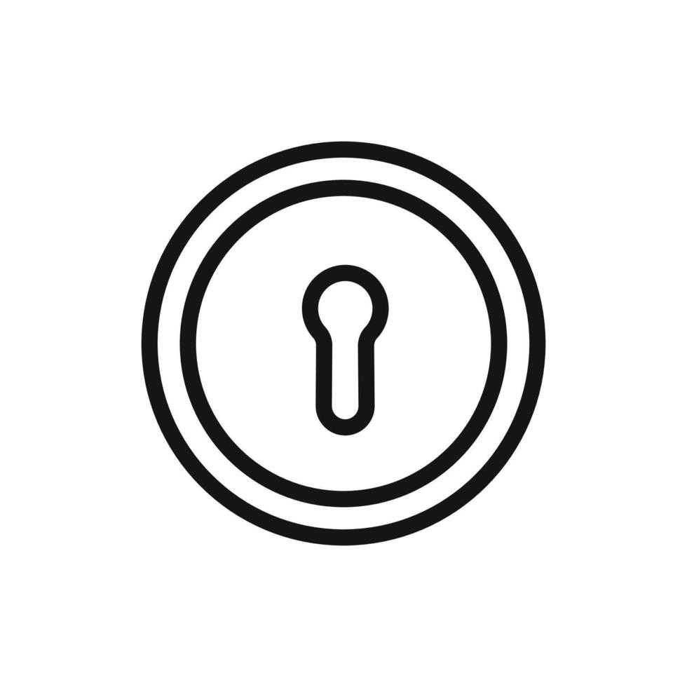 key hole icon set collection for web vector