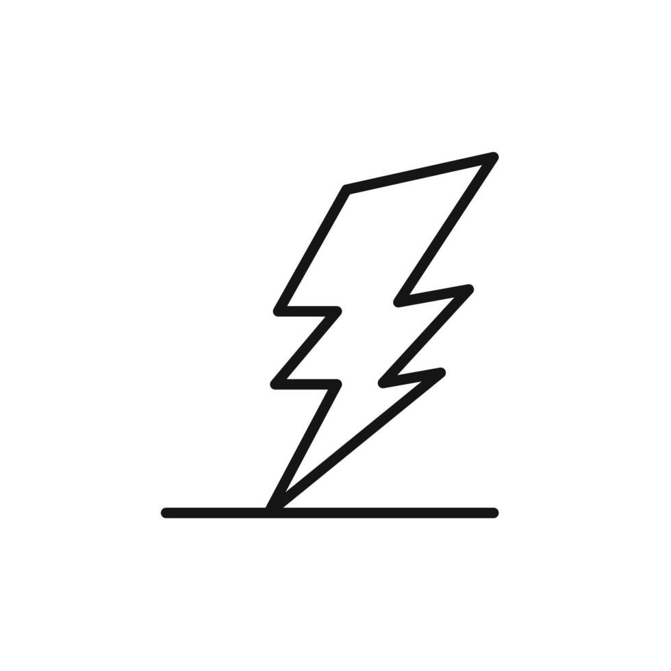 lightning bolt icon set collection for web vector