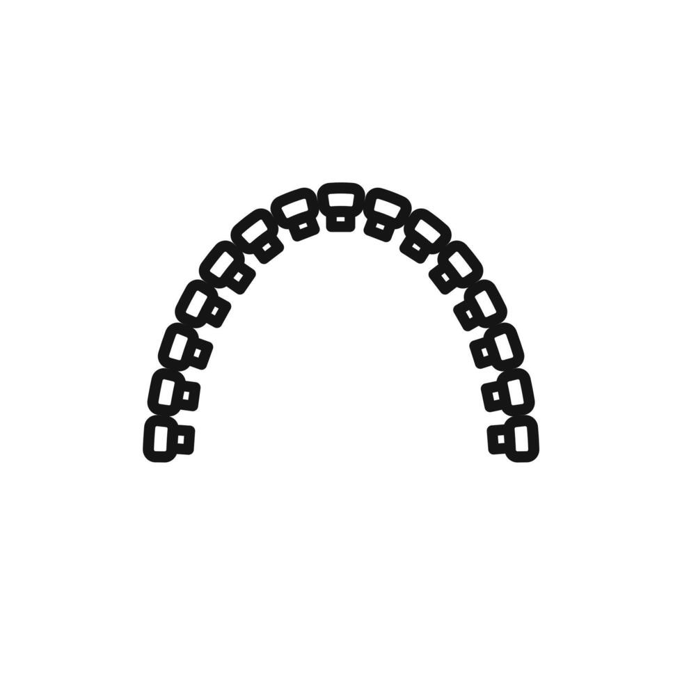 lingual braces icon set collection for web vector