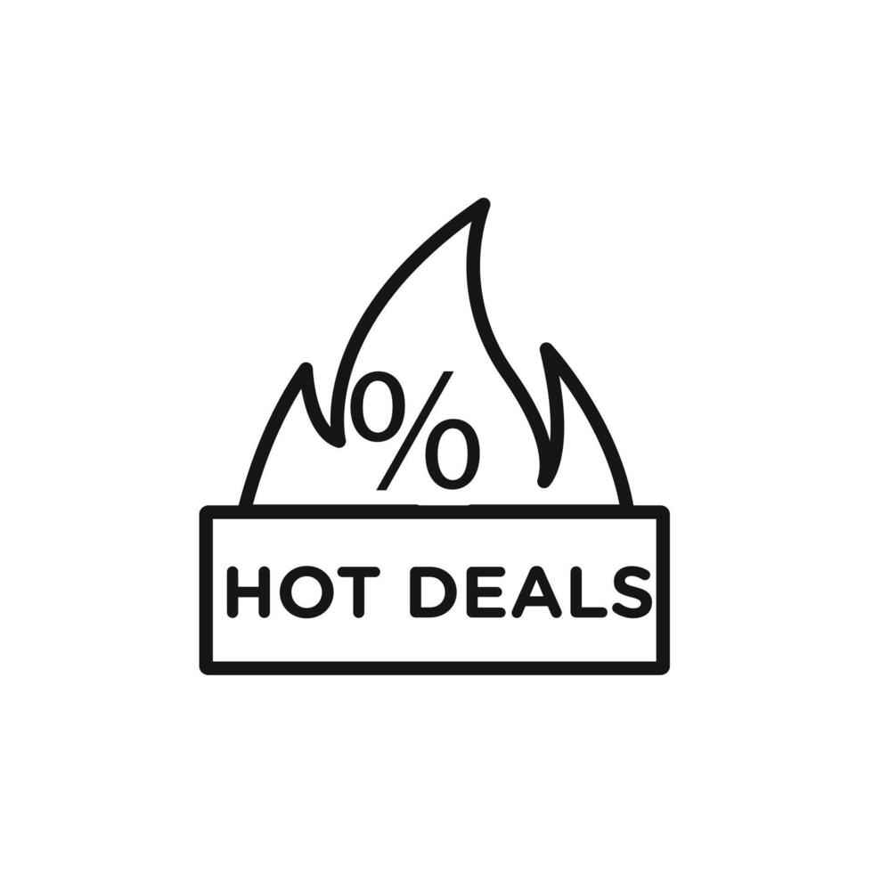 Hot deal icon set collection for web vector
