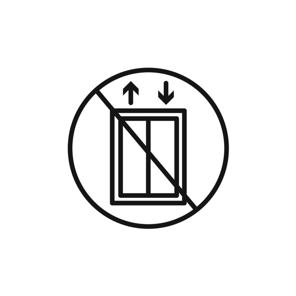No Elevator Sign icon set collection for web vector