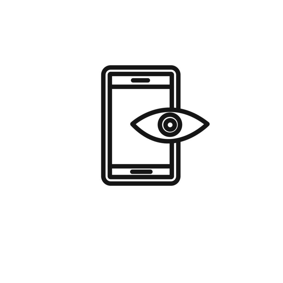 Mobile Eye Icon set collection for web vector