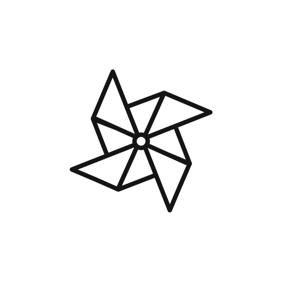paper Windmill icon set collection for web vector