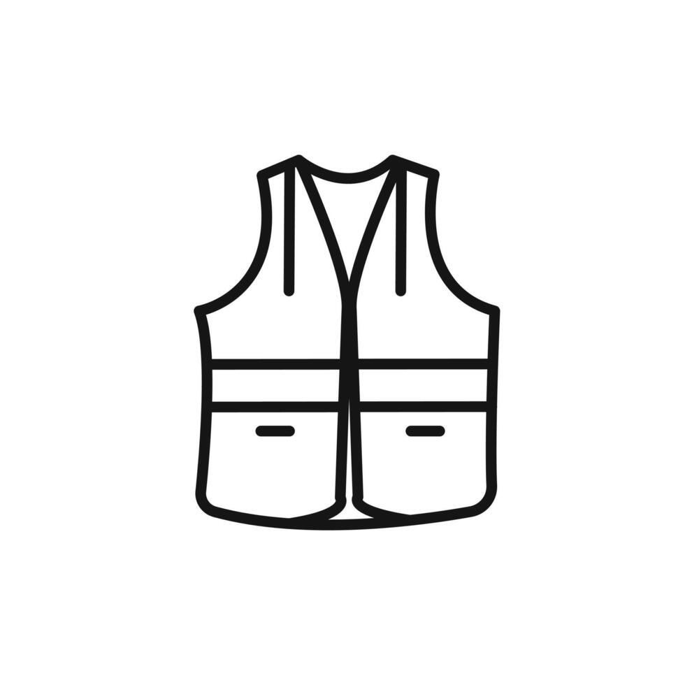 Reflective Police Vest icon set collection for web vector