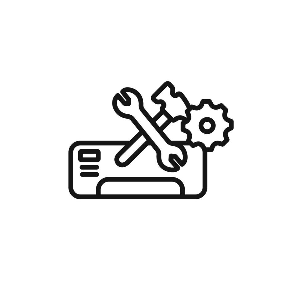 Repair air conditioner icon set collection for web vector