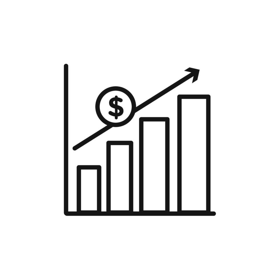Rise price icon set collection for web vector