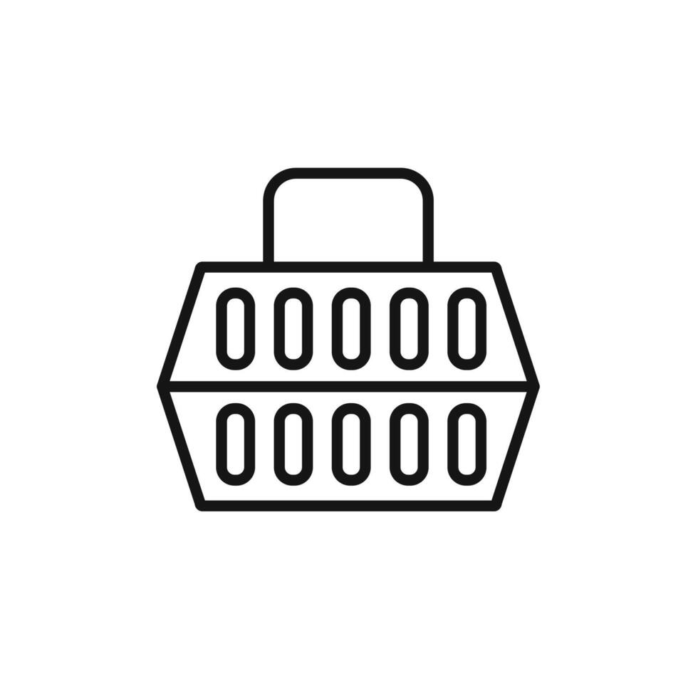 Pet cage icon set collection for web vector