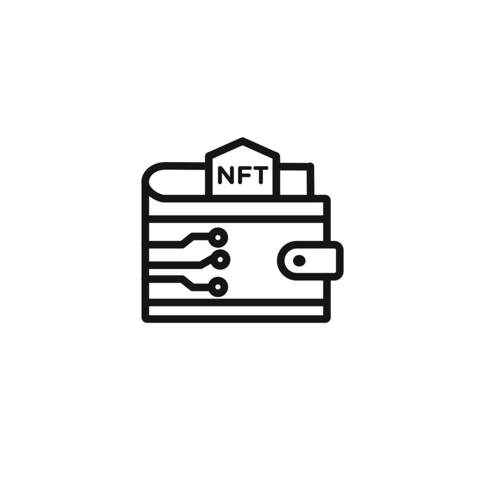 NFT wallet icon set collection for web vector