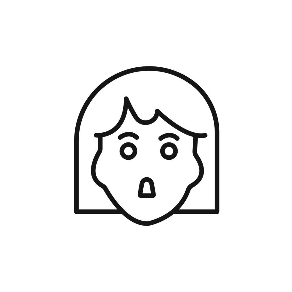 Shocked Girl icon set collection for web vector