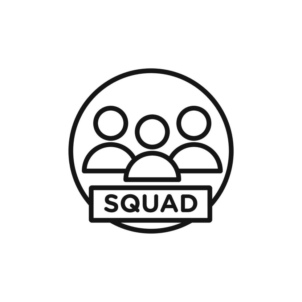 Squad icon set collection for web vector