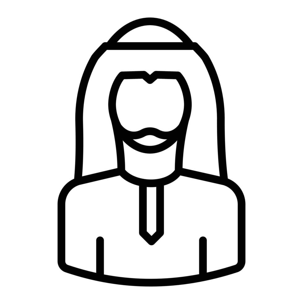 Man Wearing a Keffiyeh Icon Set Traditional Clothing Illustrations for Cultural Heritage vector