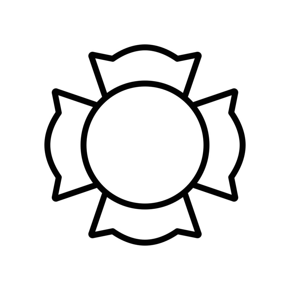 Blank Fire Department Badge Icon Set Emergency Services Illustrations for Safety and Security vector