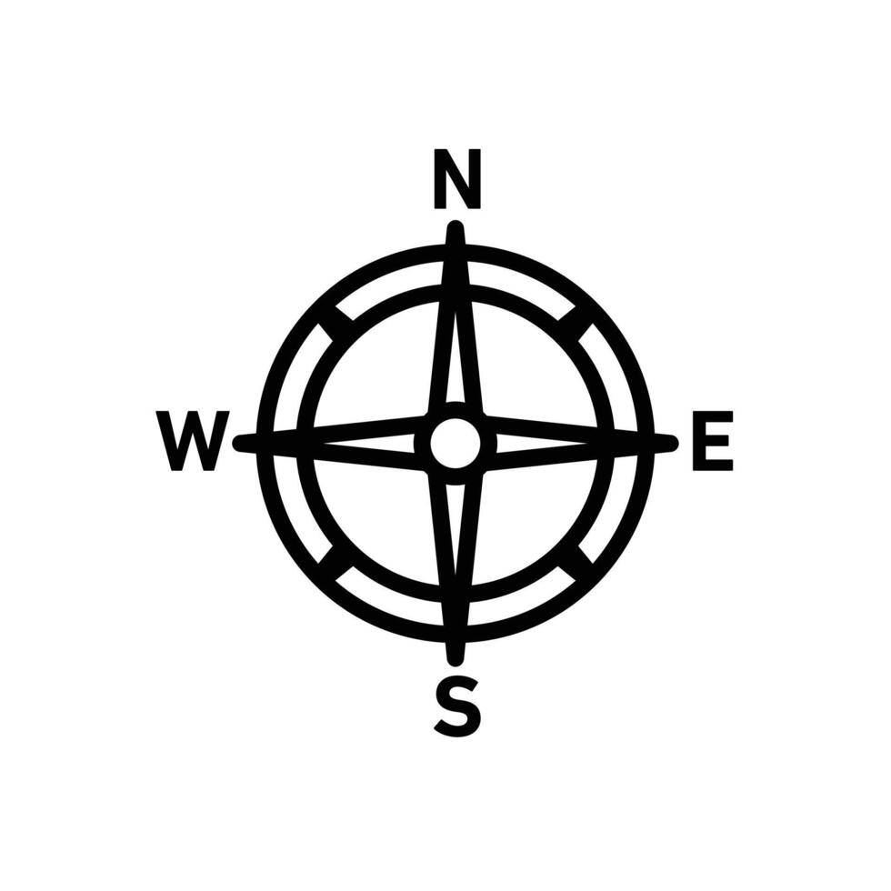 Compass Navigation Icon Set Directional Tool Illustrations for Travel and Exploration vector
