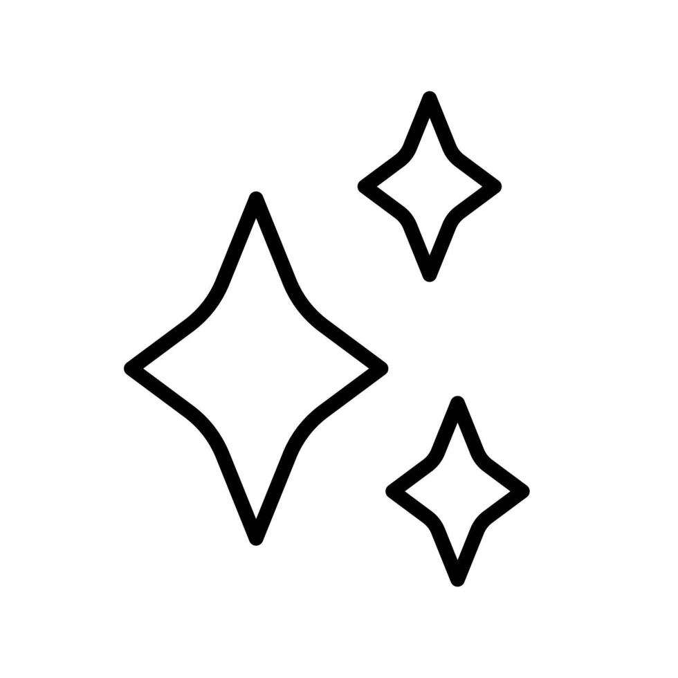Clean Shine Star Icon Set Sparkling Illustrations for Cleaning and Maintenance vector