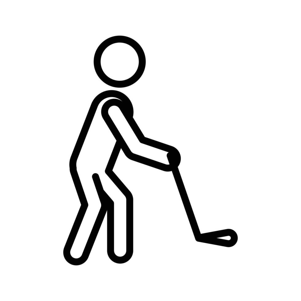 Hockey Player with Stick and Washer Icon Set Sports Illustrations for Ice Hockey and Athletics vector