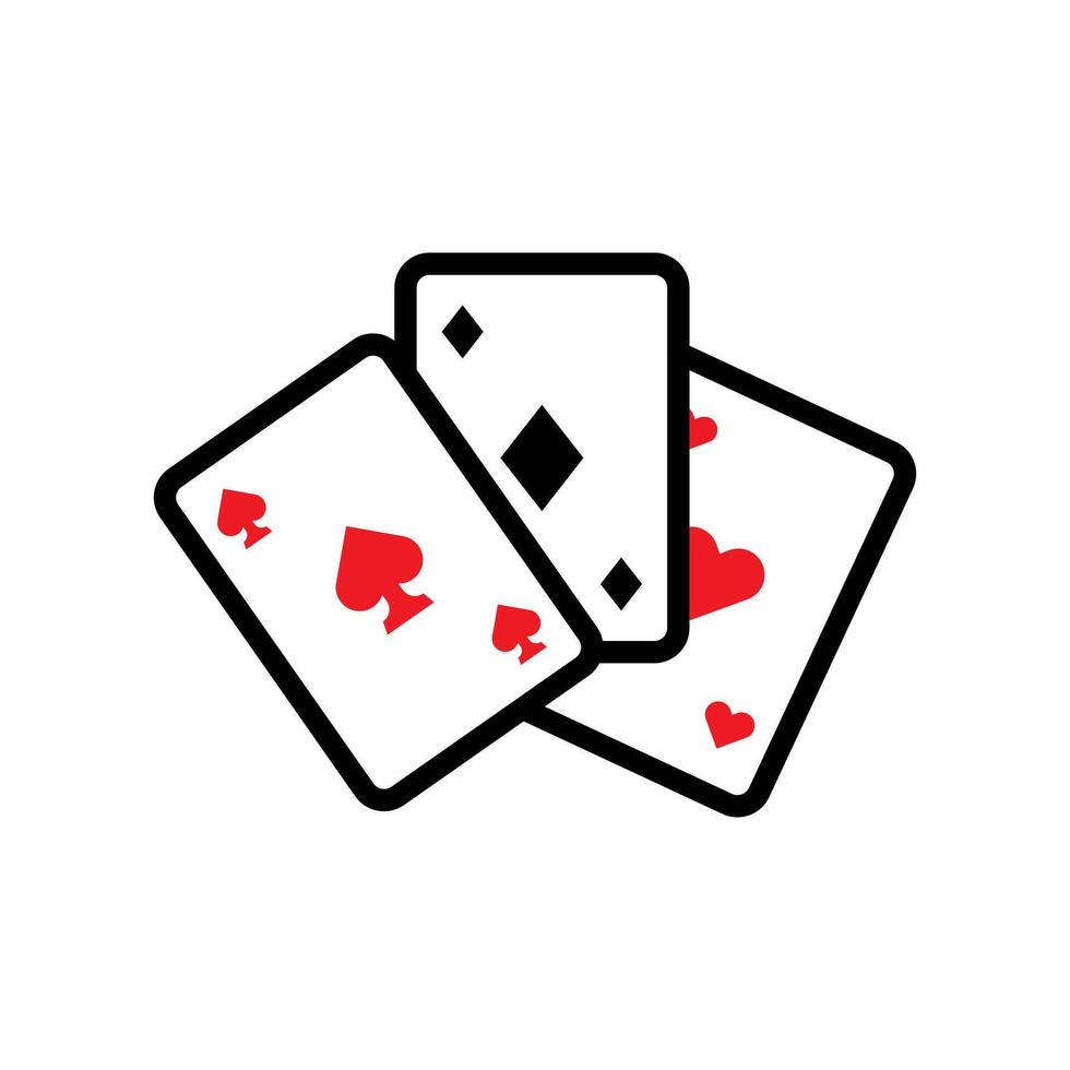 Playing Card Icon Set Game Illustrations for Casinos and Entertainment vector