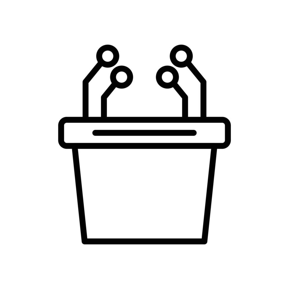 Press Conference Icon Set Media Event Illustrations for Journalism and Public Relations vector