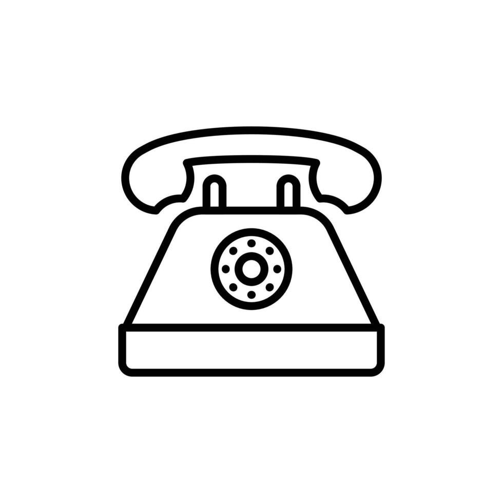 Old Phone Icon Set Retro Communication Illustrations for Technology and History vector