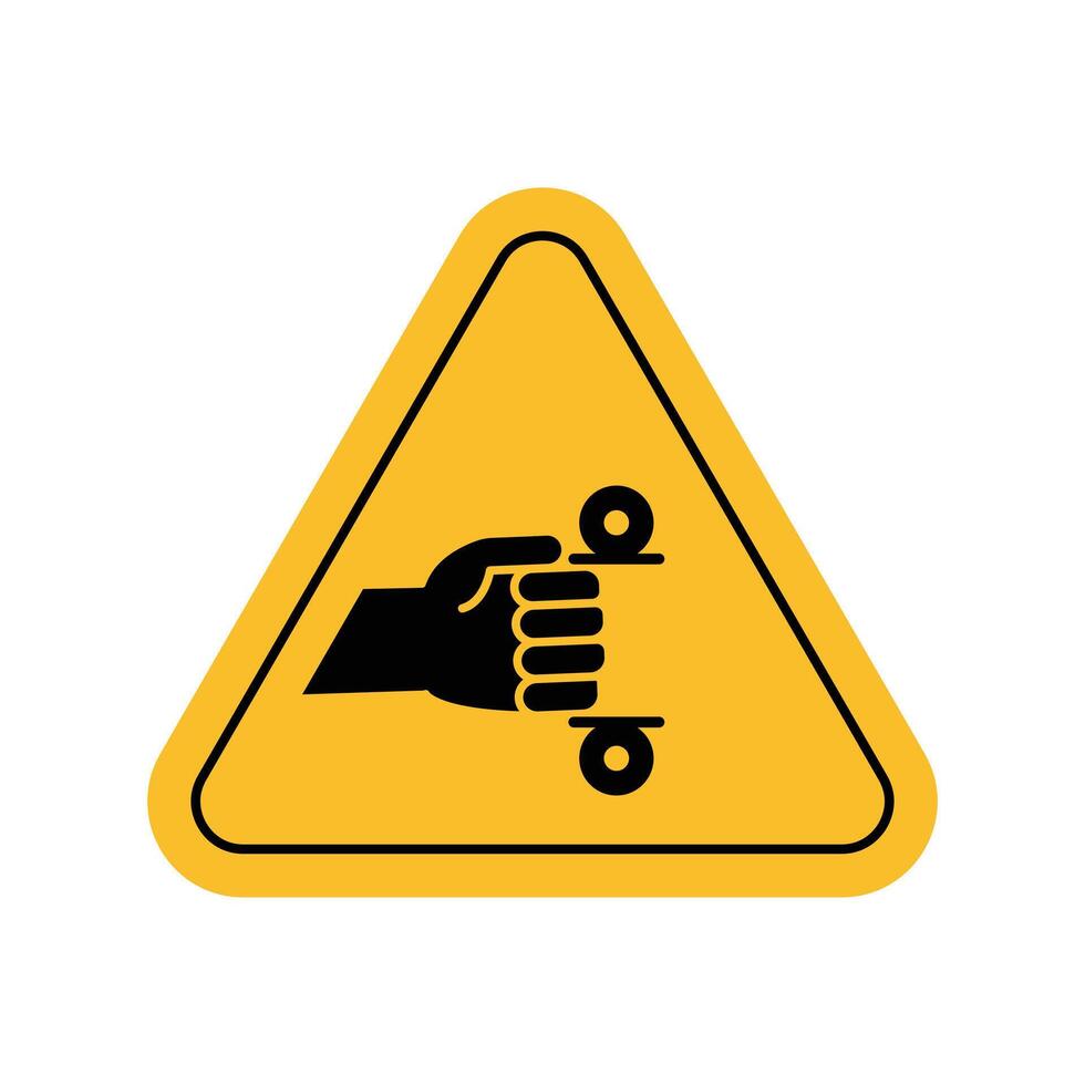 Pinched Warn Sign Icon Set Safety Illustrations for Workplace and Industrial Use vector