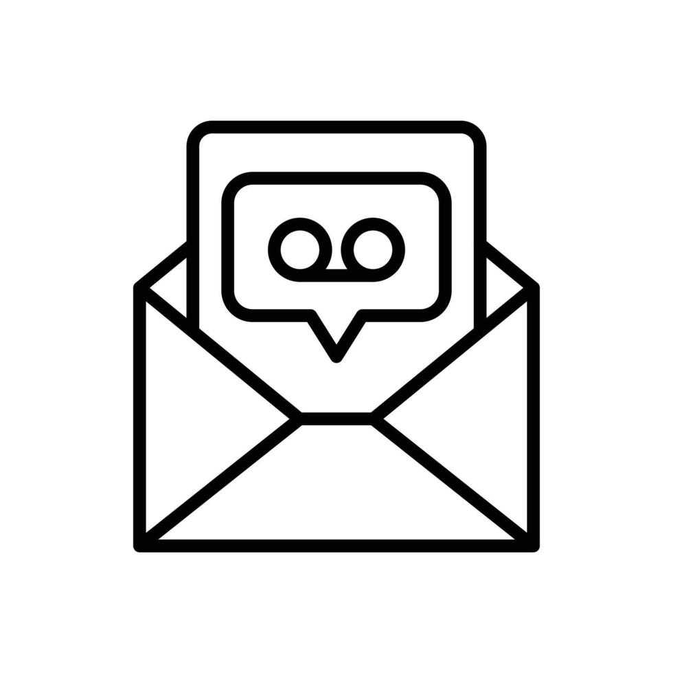 Voicemail Icon Set Audio Message Illustrations for Communication and Technology vector
