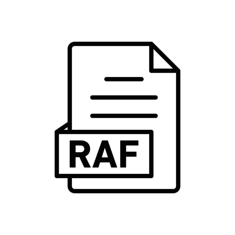 RFA File Icon Set Digital Document Illustrations for Technology and Business vector
