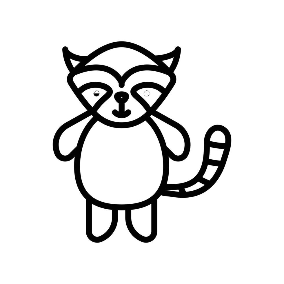 Raccoon Icon Set Wildlife Illustrations for Nature and Environmental Projects vector