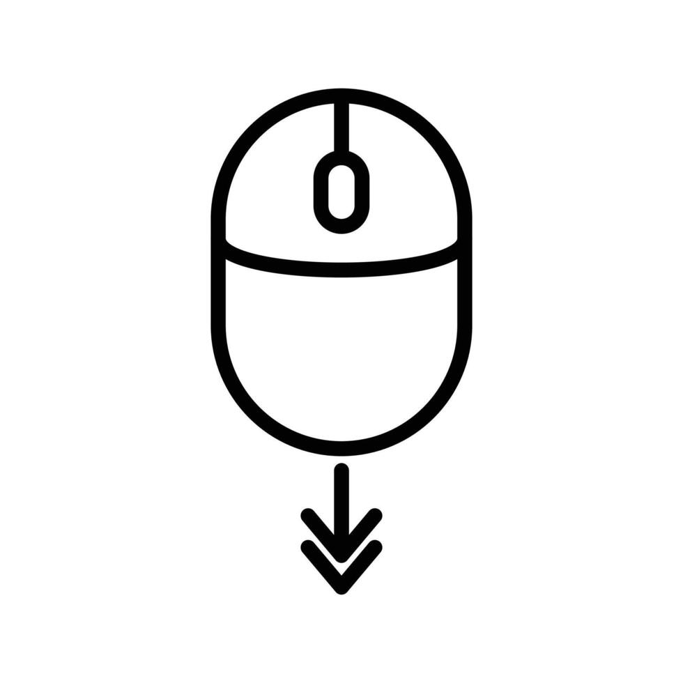 Scroll Down Icon Set Navigation Illustrations for Websites and User Interfaces vector