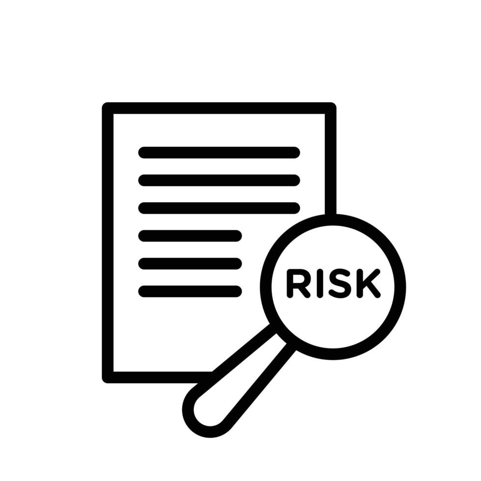 Risk icon Outline flat Icon vector